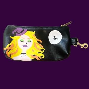 Handpainted VTG wallet handbag purse witchy Halloween handmade